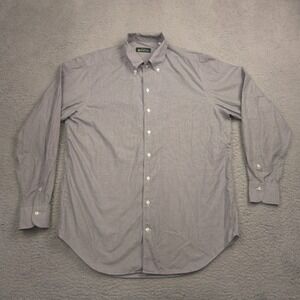 Beretta Men's Button Down Shirt 17 43 Gray Check Long Sleeve Cotton Hunting